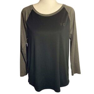 Under Armour Women's Black and Gray Raglan Top